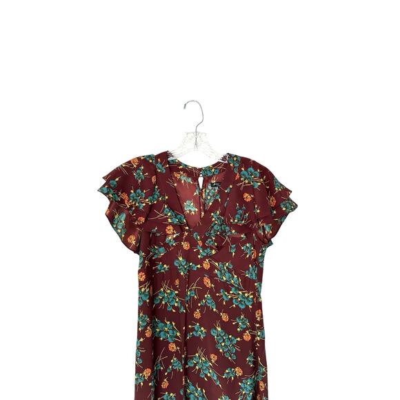 Betsey Johnson Y2K Vintage Black Label Ruffle Caped Silk Slip Dress Size 6 - Picture 4 of 14